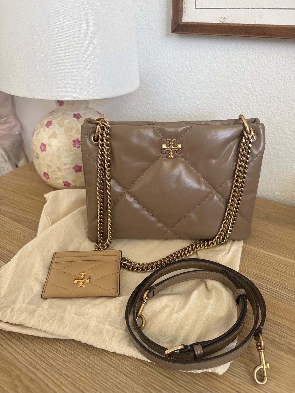 Tory Burch Kira Diamond quilted shoulder bag with cardholder
